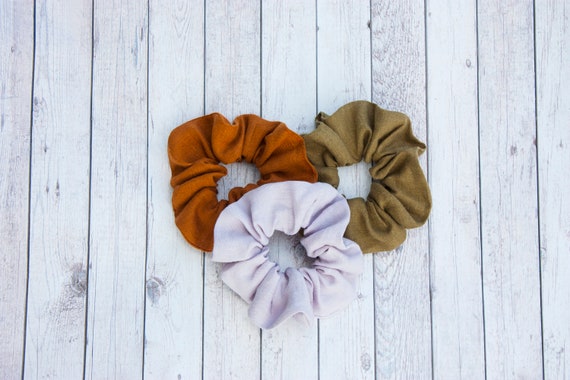 Linen scrunchie deals