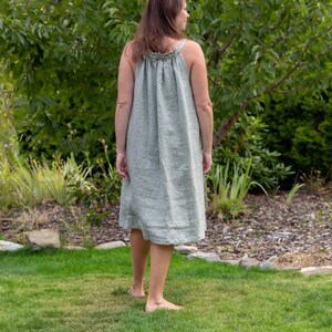 Linen Nightgown XS to 5XL- Linen Night Gown- Linen Slip Dress - Linen Nightie - Plus Size Linen - Women Sleepwear - Loungewear - Linen Dress image 10