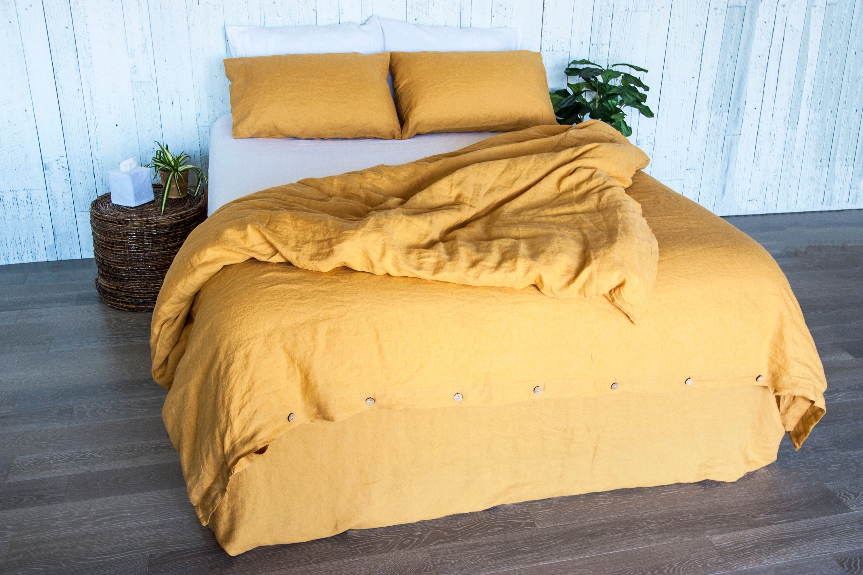 Yellow Linen Duvet Cover Queen Duvet Cover King Duvet Etsy Canada