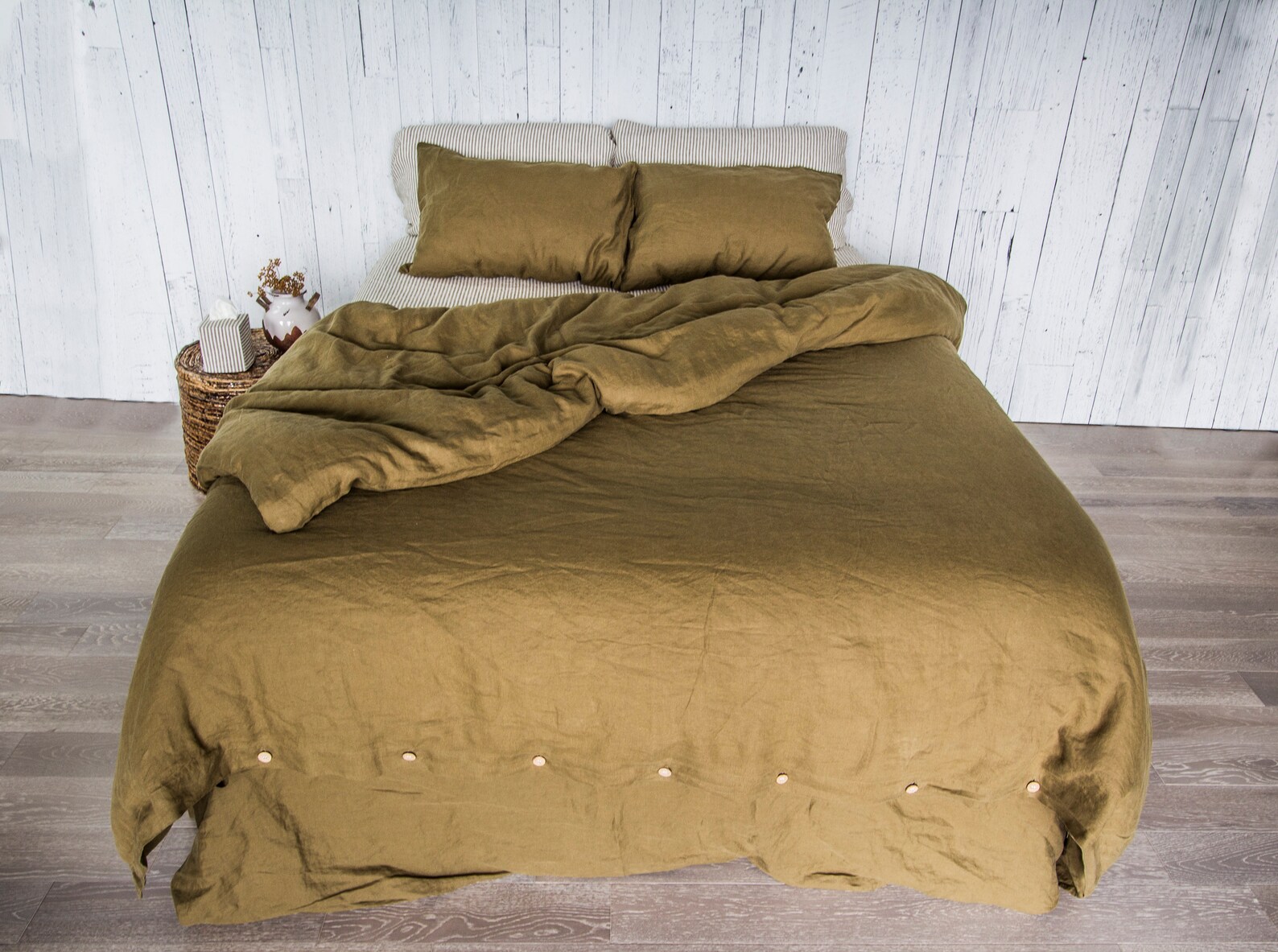 Olive Linen Duvet Cover Queen Duvet Cover King Duvet Cover Etsy Canada