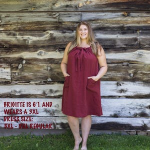 Linen Nightgown XS to 5XL- Linen Night Gown- Linen Slip Dress - Linen Nightie - Plus Size Linen - Women Sleepwear - Loungewear - Linen Dress image 7