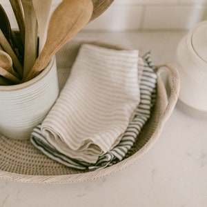 Set of 5 Linen Tea Towels Linen Kitchen Towel Linen Teatowel Linen Towel Kitchen Towel Linen Dish Towel Towel with Hook image 8