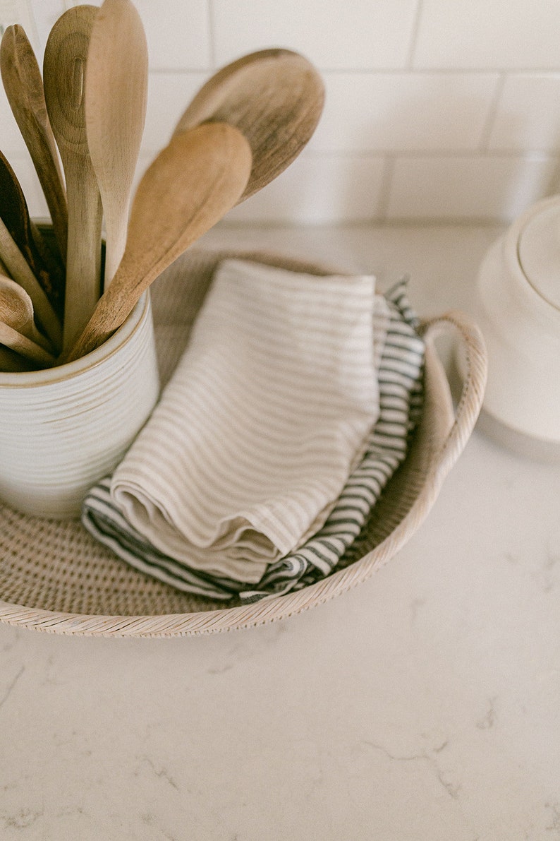 Set of 5 Linen Tea Towels Linen Kitchen Towel Linen Teatowel Linen Towel Kitchen Towel Linen Dish Towel Towel with Hook image 8