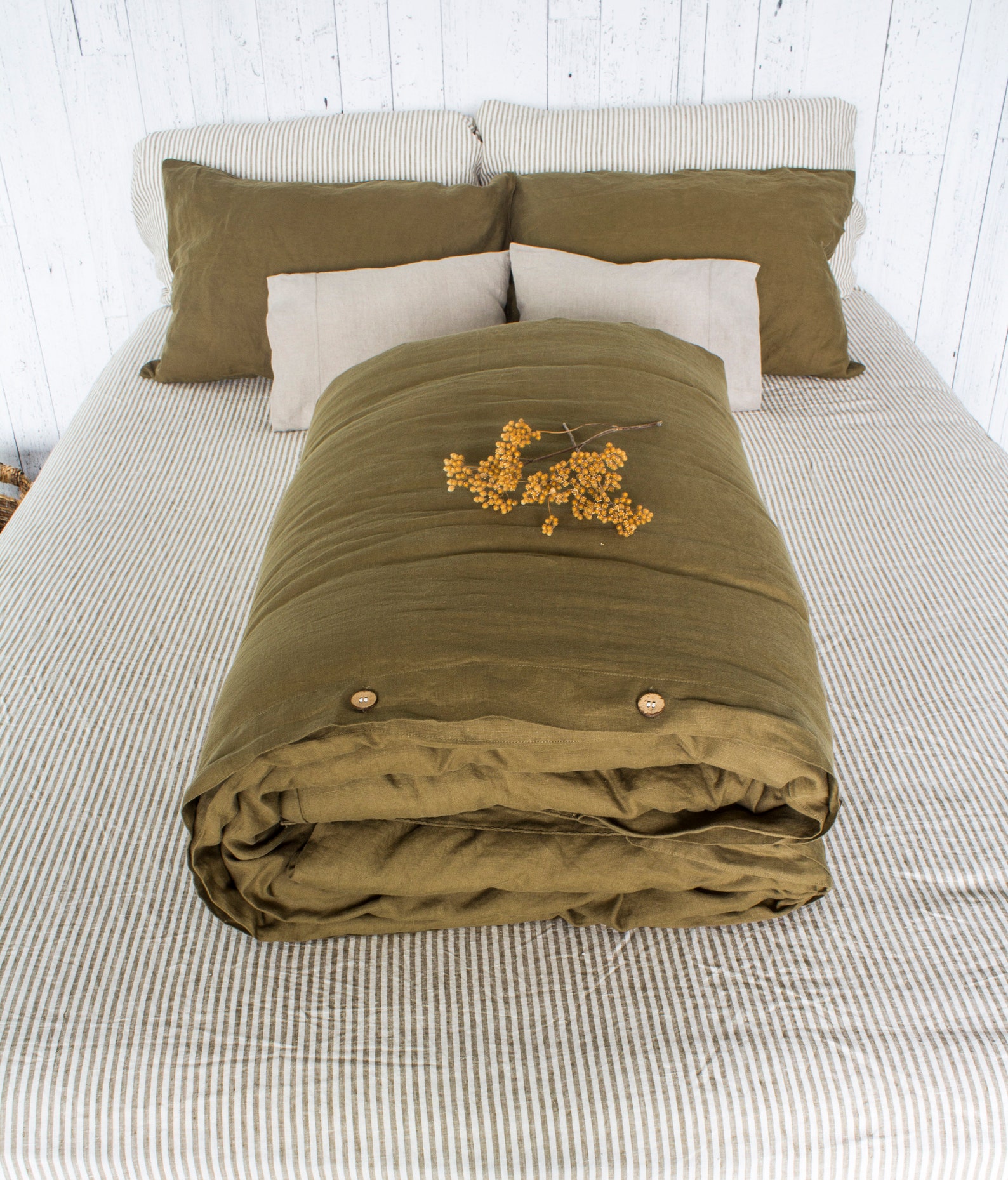 Olive Linen Duvet Cover Queen Duvet Cover King Duvet Cover Etsy Canada