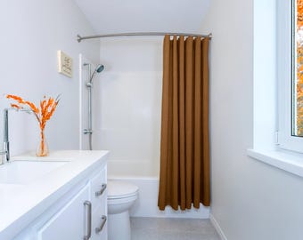 Linen Shower Curtain - Shower Panel - Linen Shower Drape - Bath Curtain - Custom Bathroom Curtain - Custom Sized Curtain - Linen Curtain