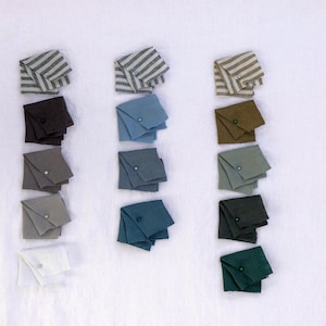 Linen Fabric Sample Set - Natural Linen - Linen Fabric Swatch - 100% Linen Fabric