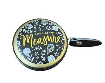 Floral Mini Retractable Measuring Tape: 60-inch Sewing Tool