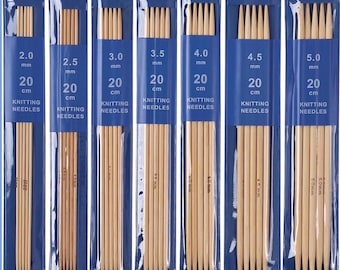 5-Piece Bamboo DPNs, Double Pointed Knitting Needles Set, Crafting tool