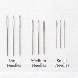 9-Piece Large Eye Stainless Steel Darning Needles, Blunt Tip Yarn Sewing Quilting Crafting Tool, Set of 9 Needles