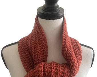Ginger Knit Scarf: Handmade Warm Fall Winter Scarf