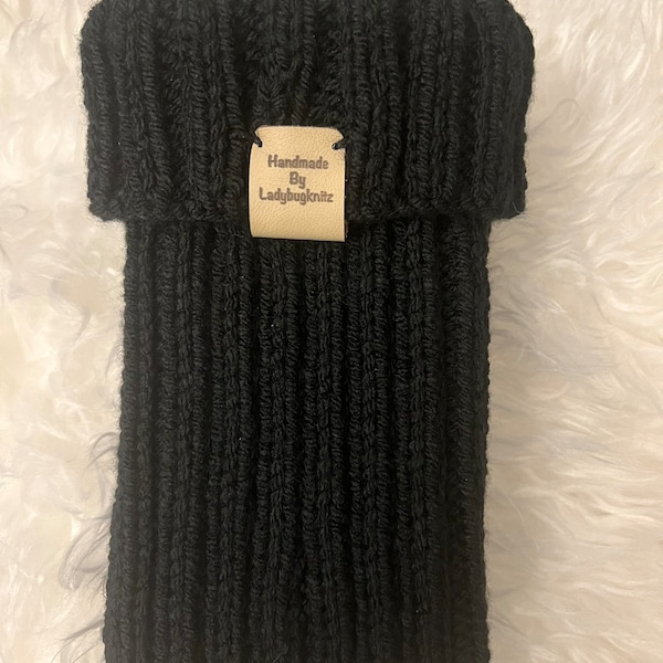 Made To Order Black Boot Cuffs, Cozy Knit Boot Cuffs, Ribbed Boot Cuffs, Boot Toppers, Boot Cuffs, Leg Warmers, Great Gift Idea