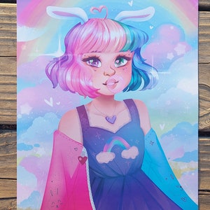 Holographic Daydreams Original Chatacter 8x10 ART PRINT