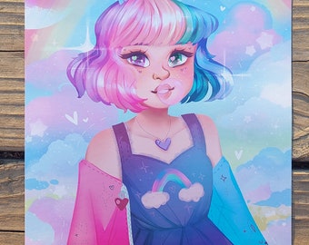 Holographic Daydreams Original Chatacter 8x10 ART PRINT