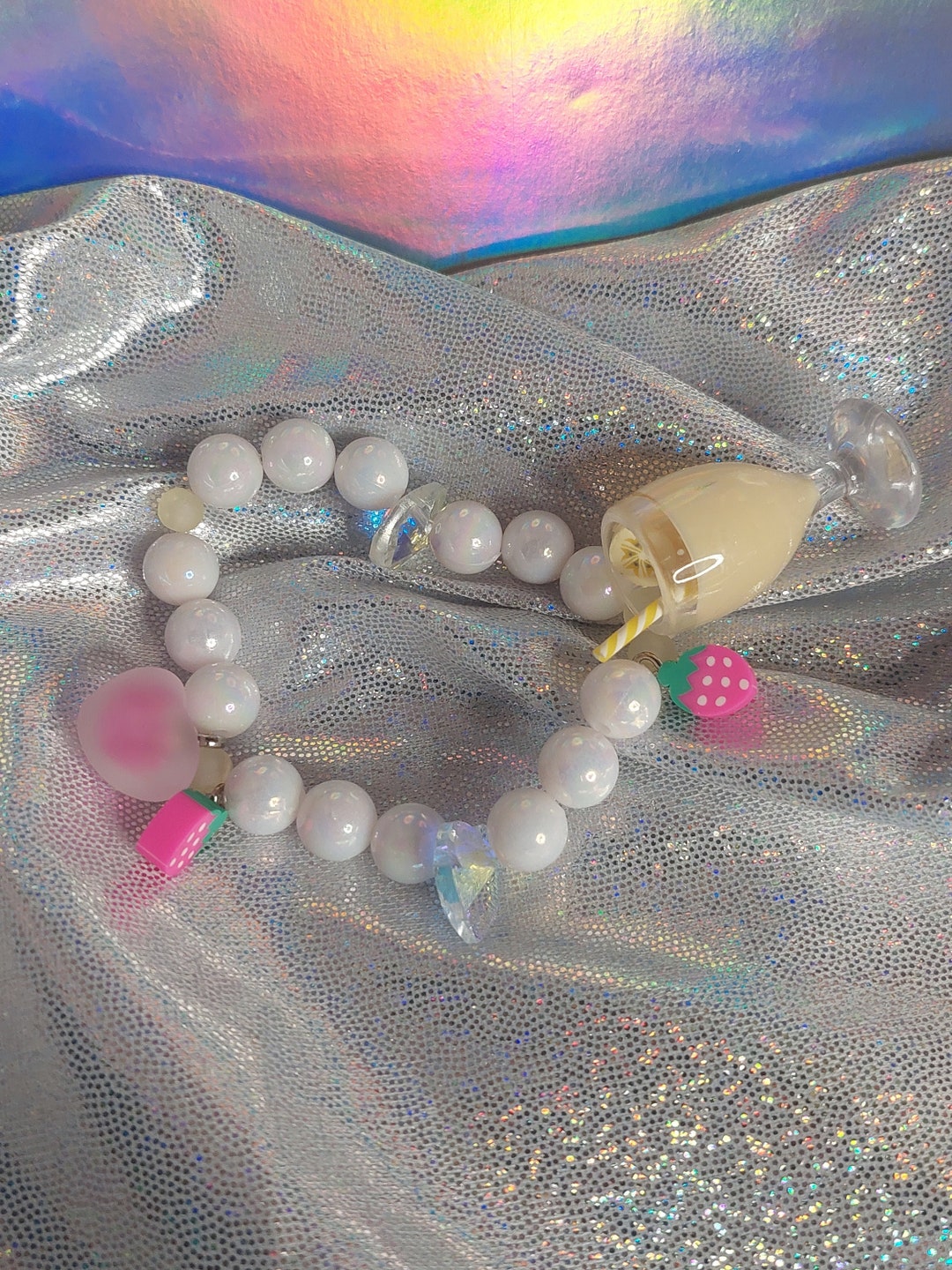 Strawberry Banana Kitsch Y2K Fruit Aesthetic 5.25 Inch Etsy