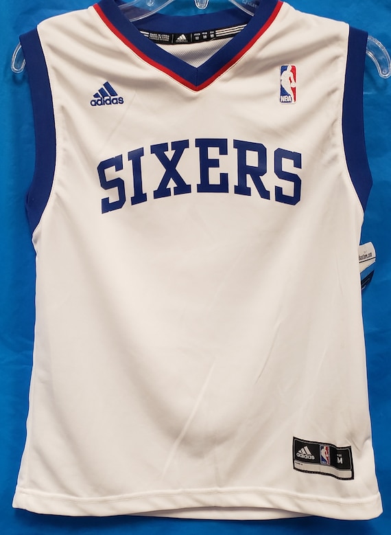 white sixers jersey