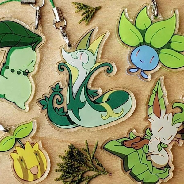 GRASS PKMN! Acrylic Charms