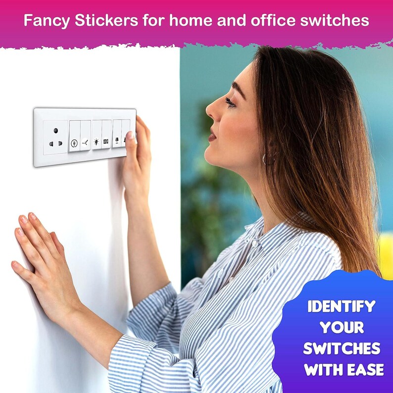 Tanishacrafts 2 Cm Switch Sticker for Electric Board Appliances ...