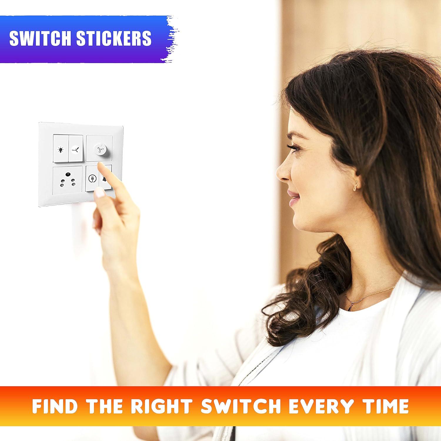 Tanishacrafts 2 Cm Switch Sticker for Electric Board Appliances ...