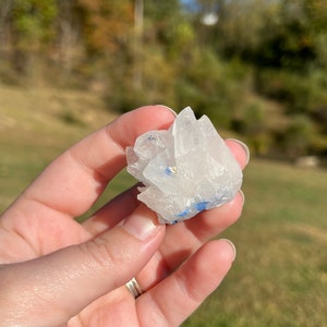 Dumortierite Quartz Cluster-32g