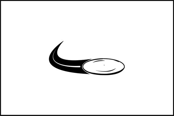 Flying Disc Golf Disc With Swoosh Frisbee Golf Svg Pdf Png Etsy