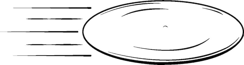 Disc Golf Disc Flying .svg .pdf .png Frisbee flying Etsy