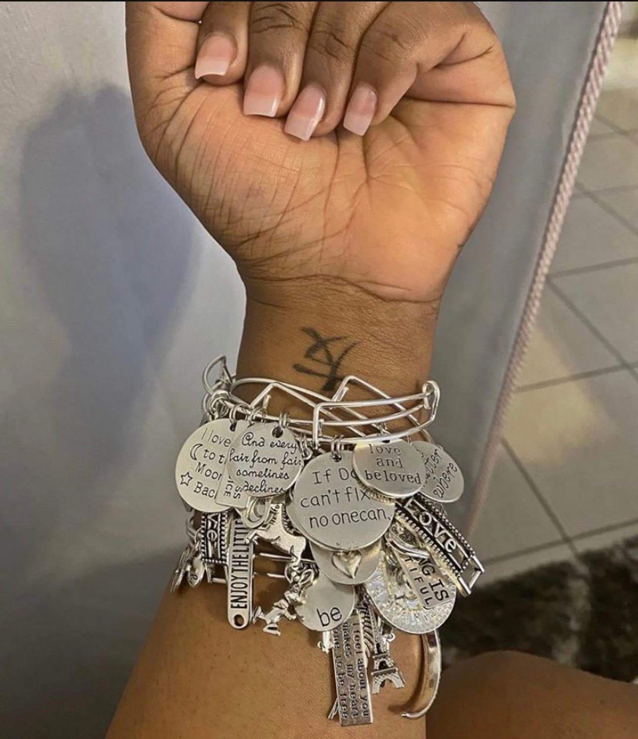 Charm Bracelet, Plain Jane Charm Bracelet, Bangle Bracelets With Charms, Silver Charms, Bangle Set, Bangles For Women, Mixed Candy Arm
