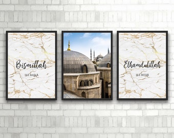 Sultan Ahmed Gold Poster islamic Wandschmuck