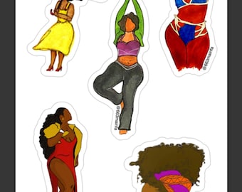 Soft Girl Era Stickers | Self Care Stickers | Black Girl Magic Stickers | Dope Sticker | Yogi Sticker | Sheet Stickers