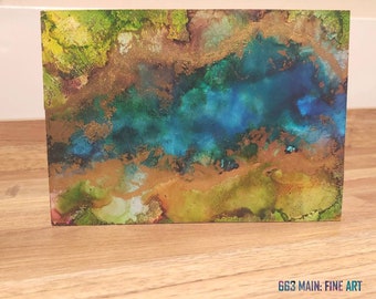 Emerald Peace | Alcohol Ink | Ocean Art | Abstract Art | Wall Art | Home Decor | Original Artwork