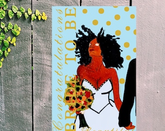 Bride to Be Greeting Card - Gold Foil