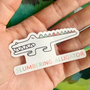 Slumbering Alligator Logo Sticker