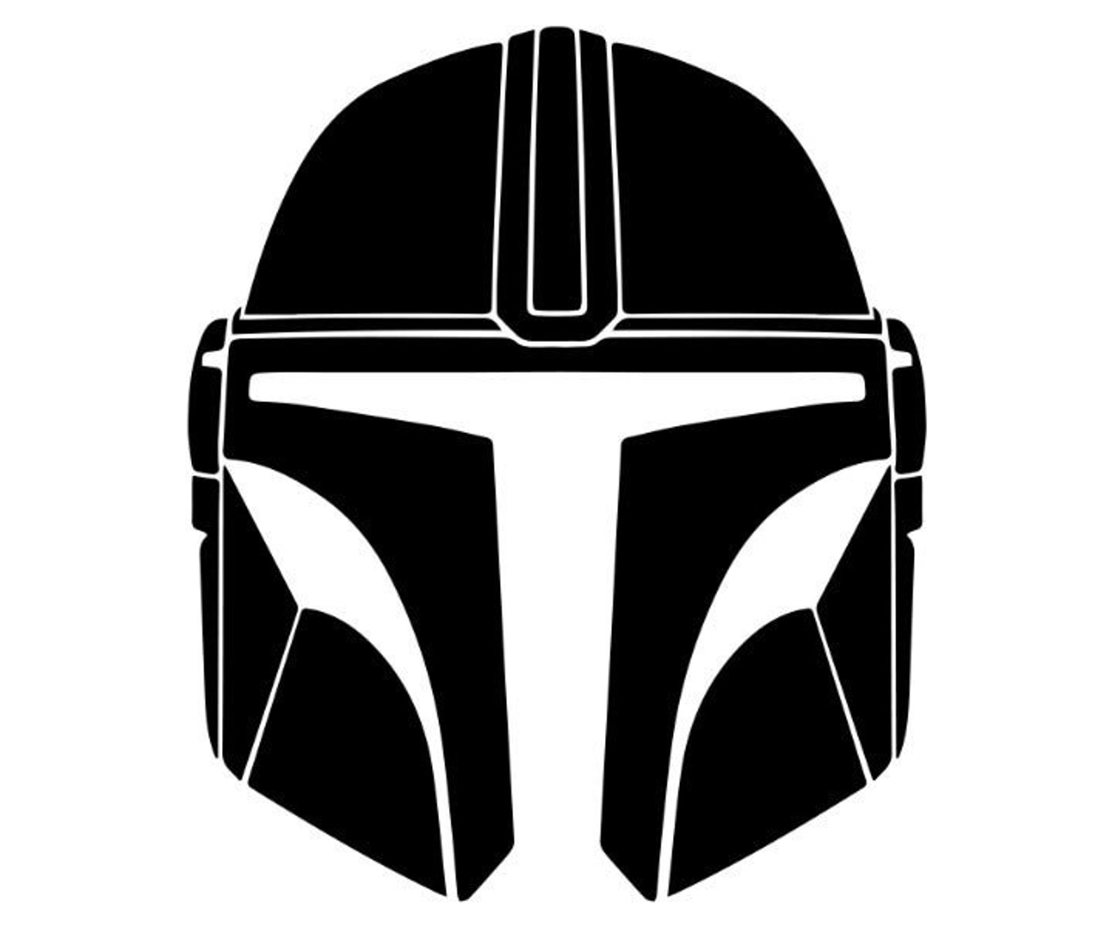 Mandalorian Din Djarin Mando Helmet Sticker Decal | Etsy
