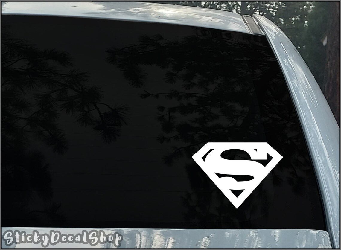 Superman Logo Decal Sticker for Car Window & Electronics Etsy