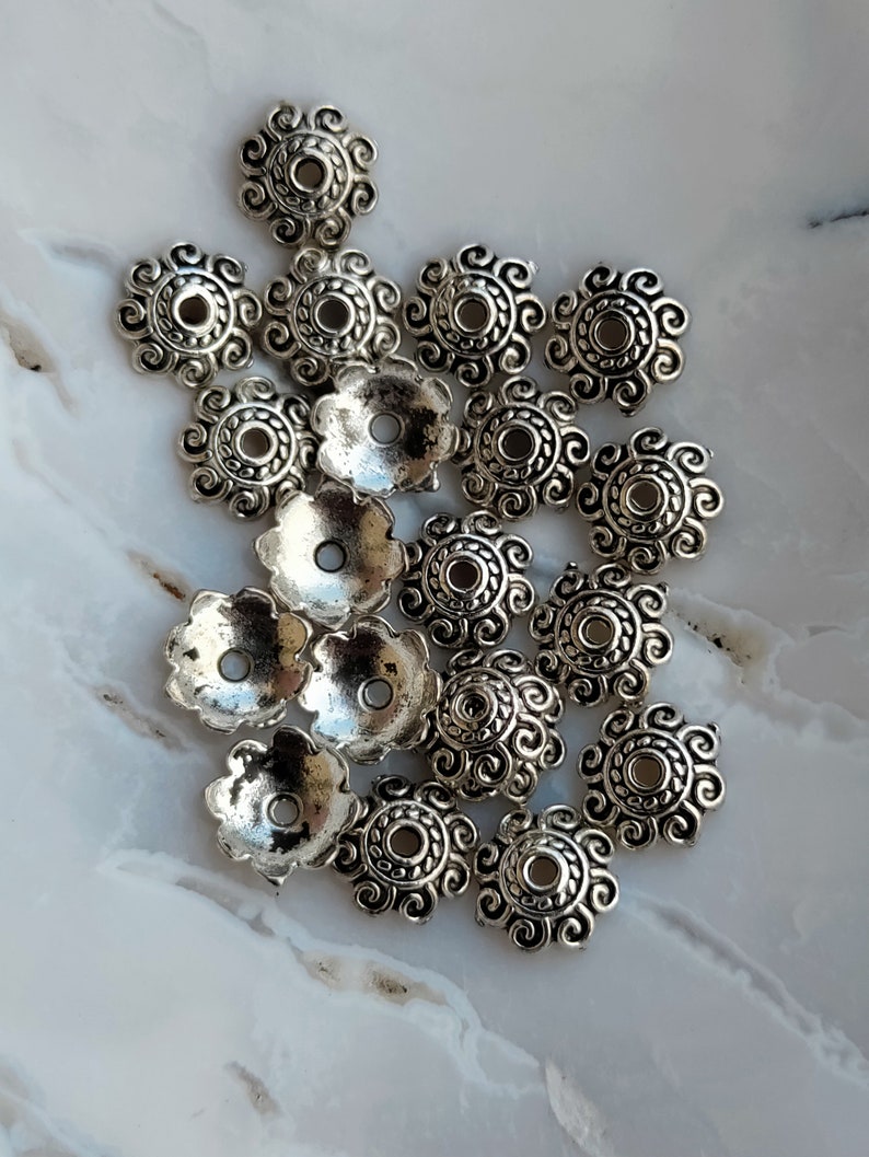 20 coupelles pour perles , perles d'espacement image 2