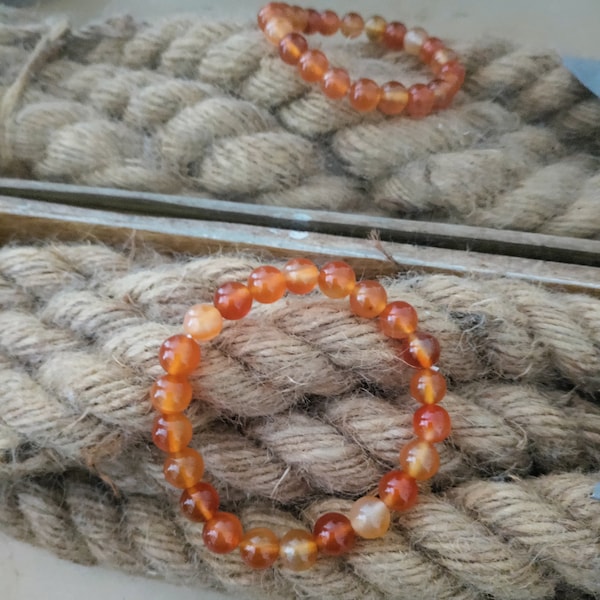 Bracelet en cornaline, cornaline, bracelet, pierre naturelle