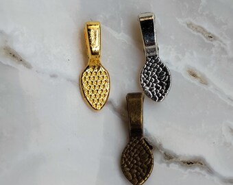 Lot de 5 petites bélières, bélière a coller, attache pendentif, accroche pendentif