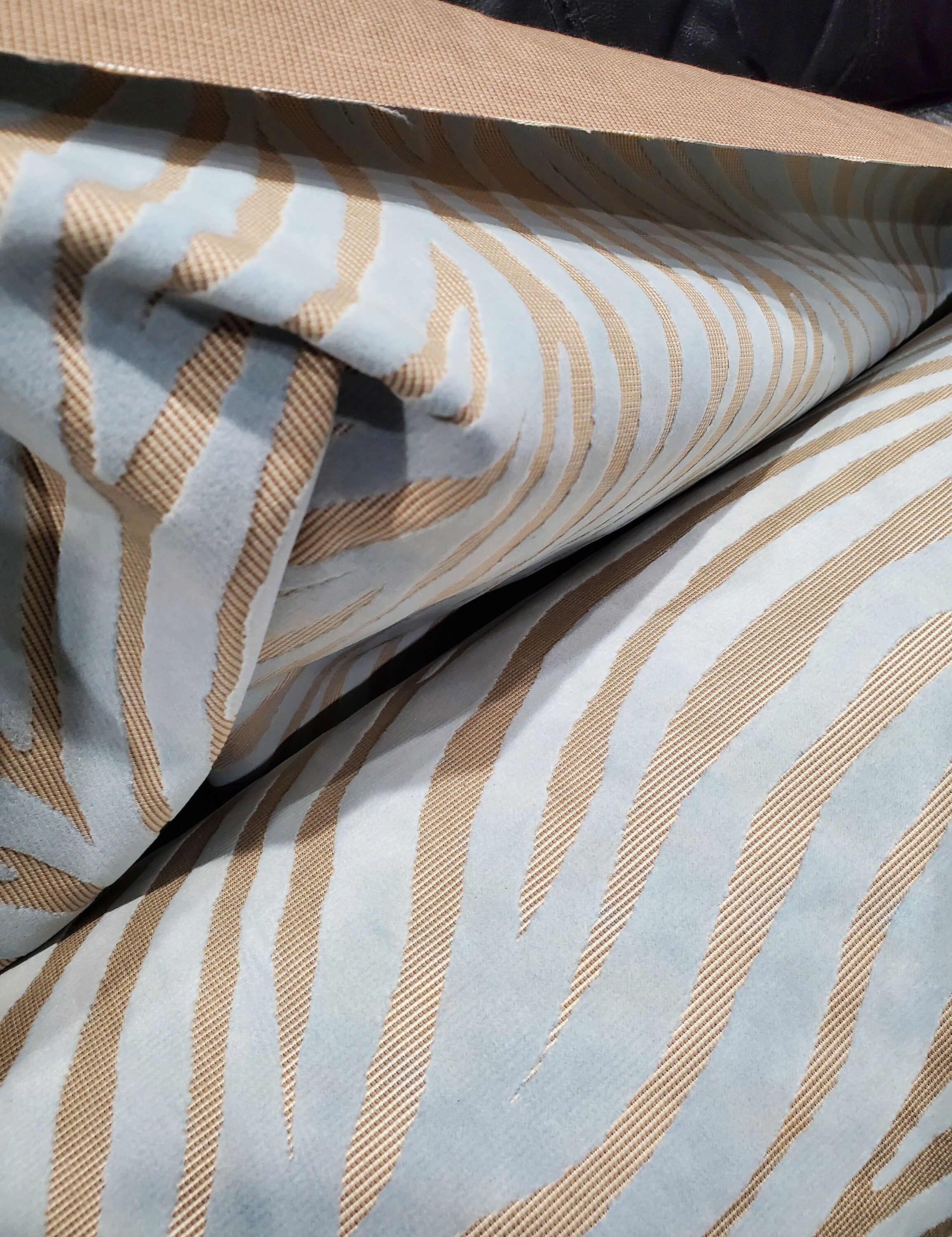 ZEBRA Cut Velvet Upholstery Fabric Zebra PrInt Etsy