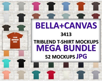 Png Bellacanvas 3413 Unisex Triblend S S Tee On Transparent Etsy