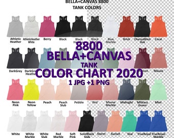 Download Design Templates Paper Party Supplies Bella Canvas B8800y Color Chart Digital Download Bella Canvas Color Chart