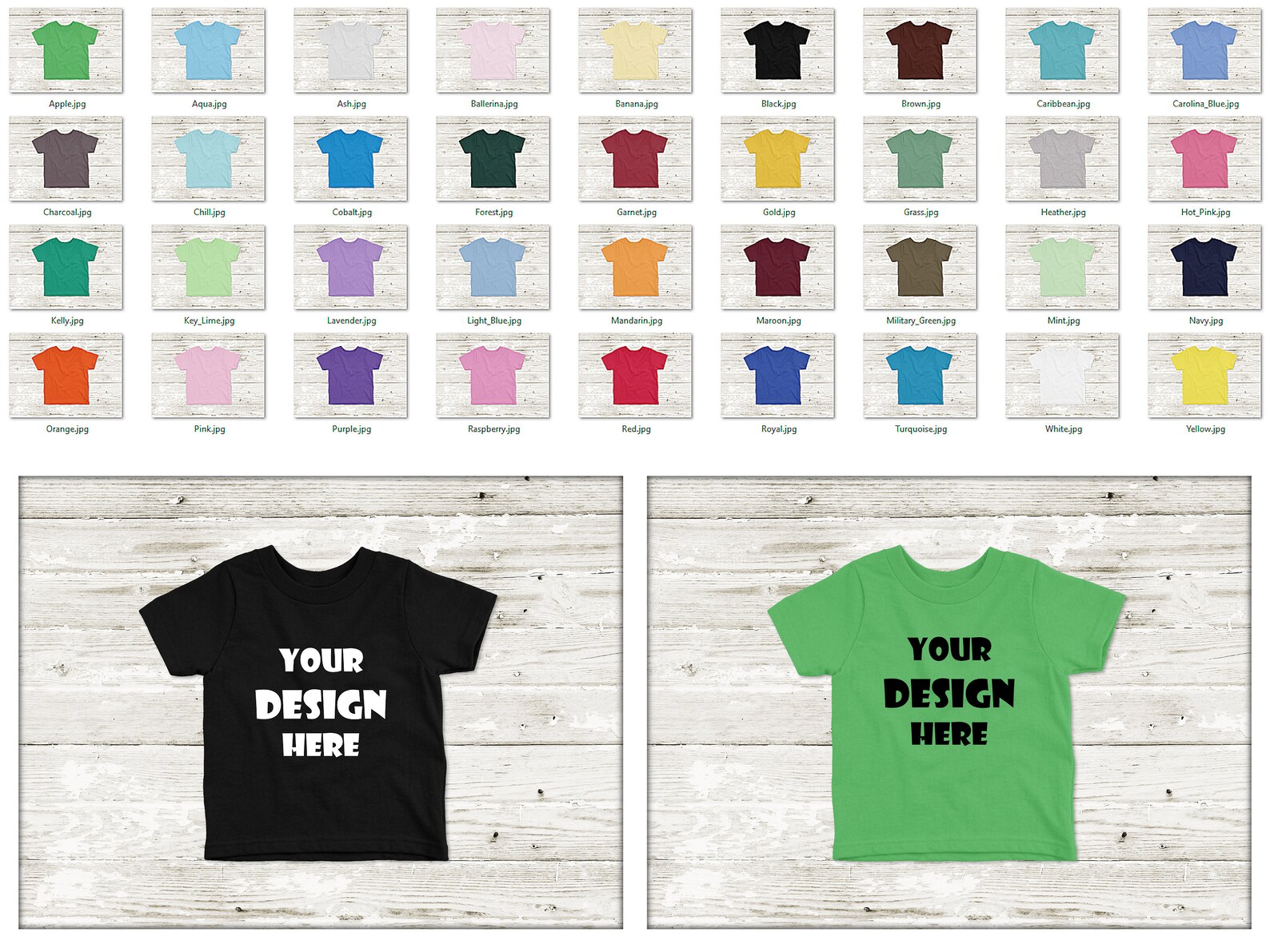 Rabbit Skins 3301 Toddler Tee TShirts on White Wooden Etsy