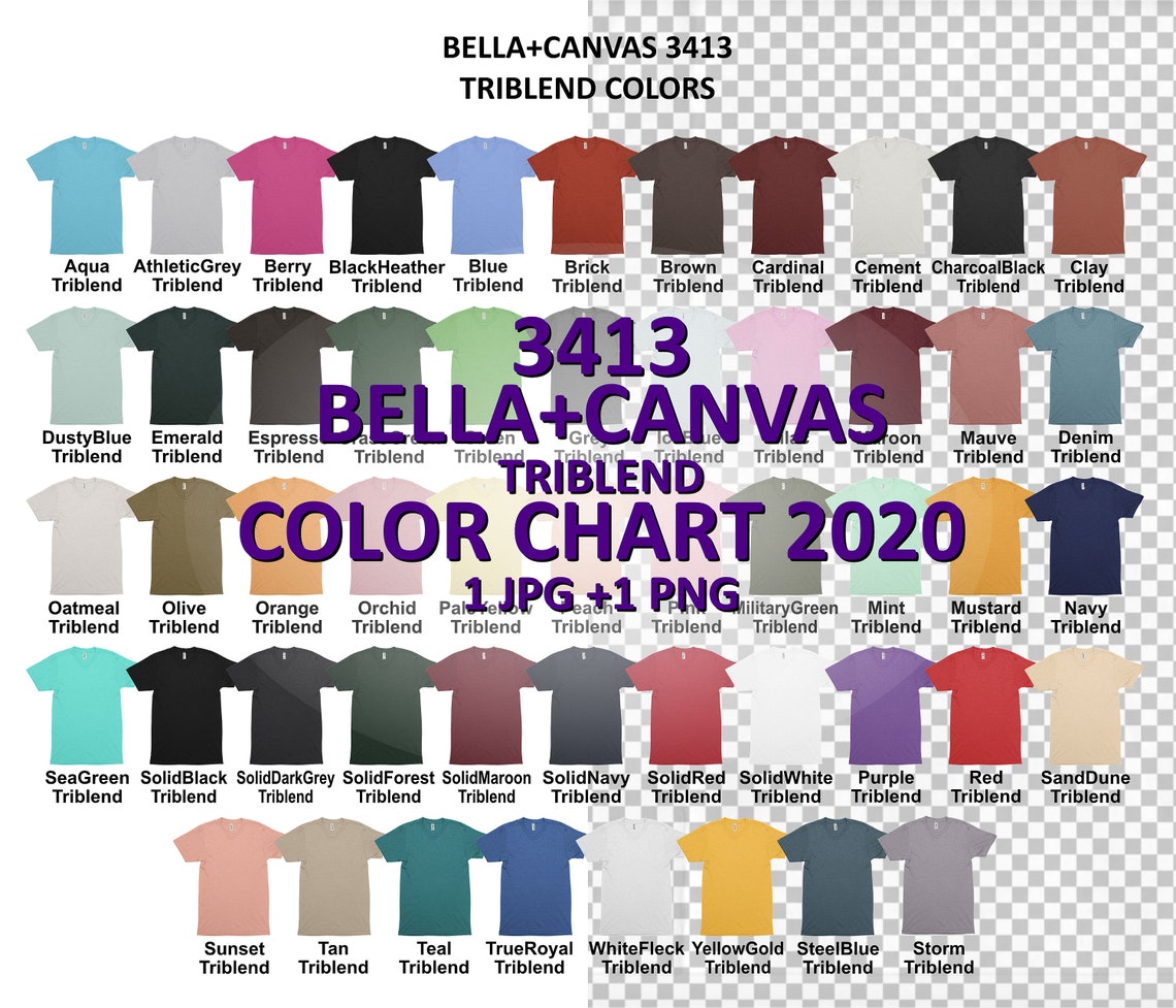 bella canvas triblend shirt colors