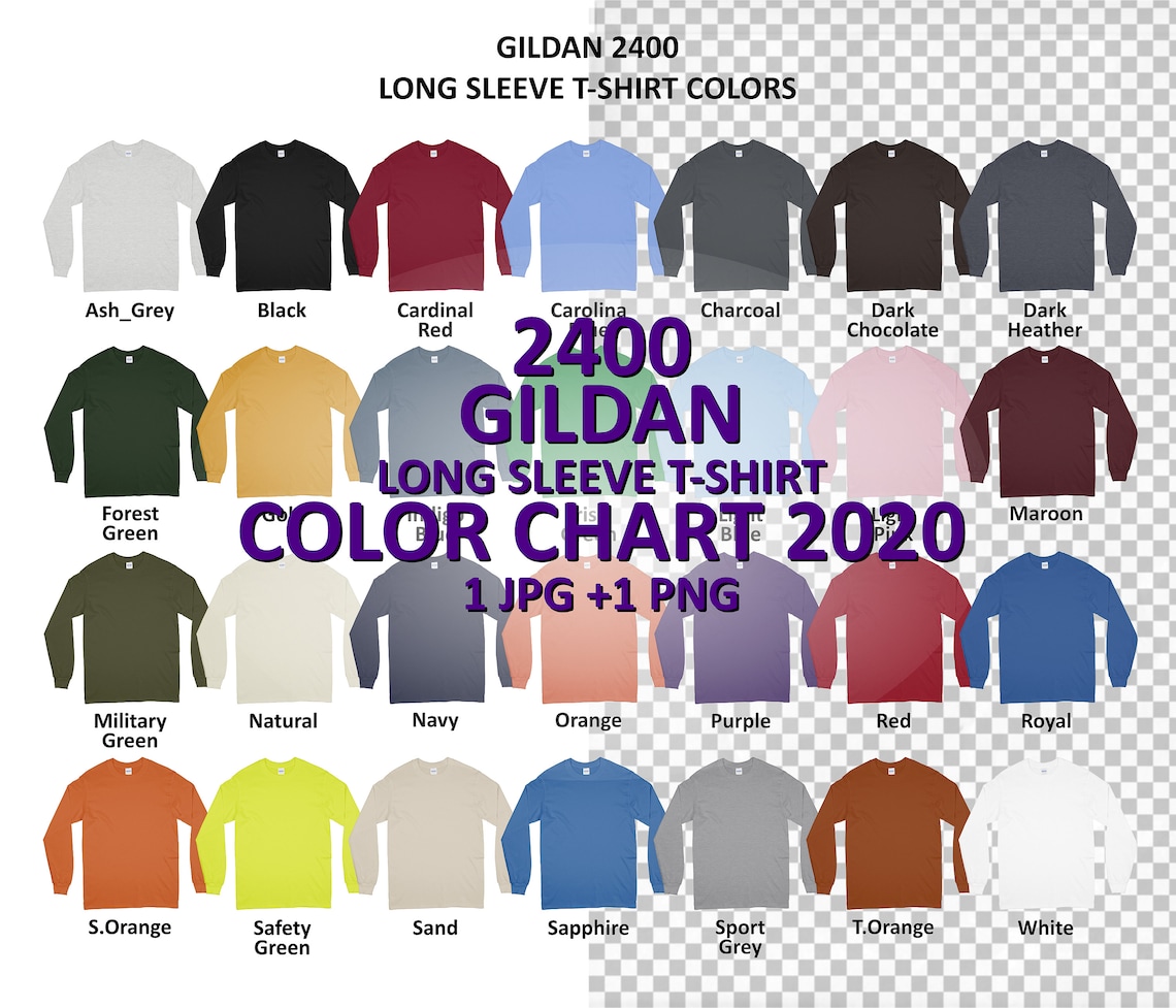 T Shirt Color Chart