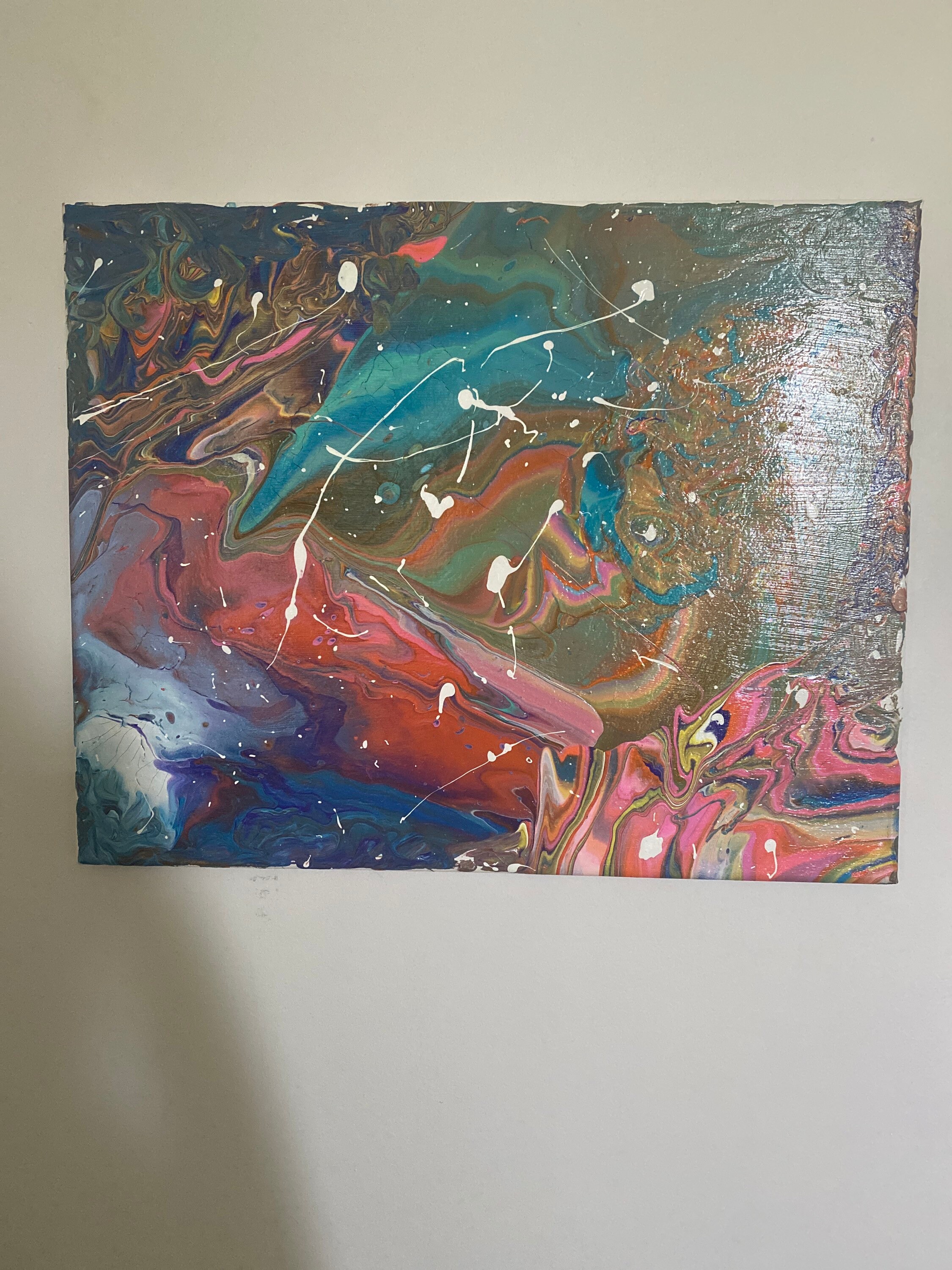 Abstract colorful canvas painting Etsy