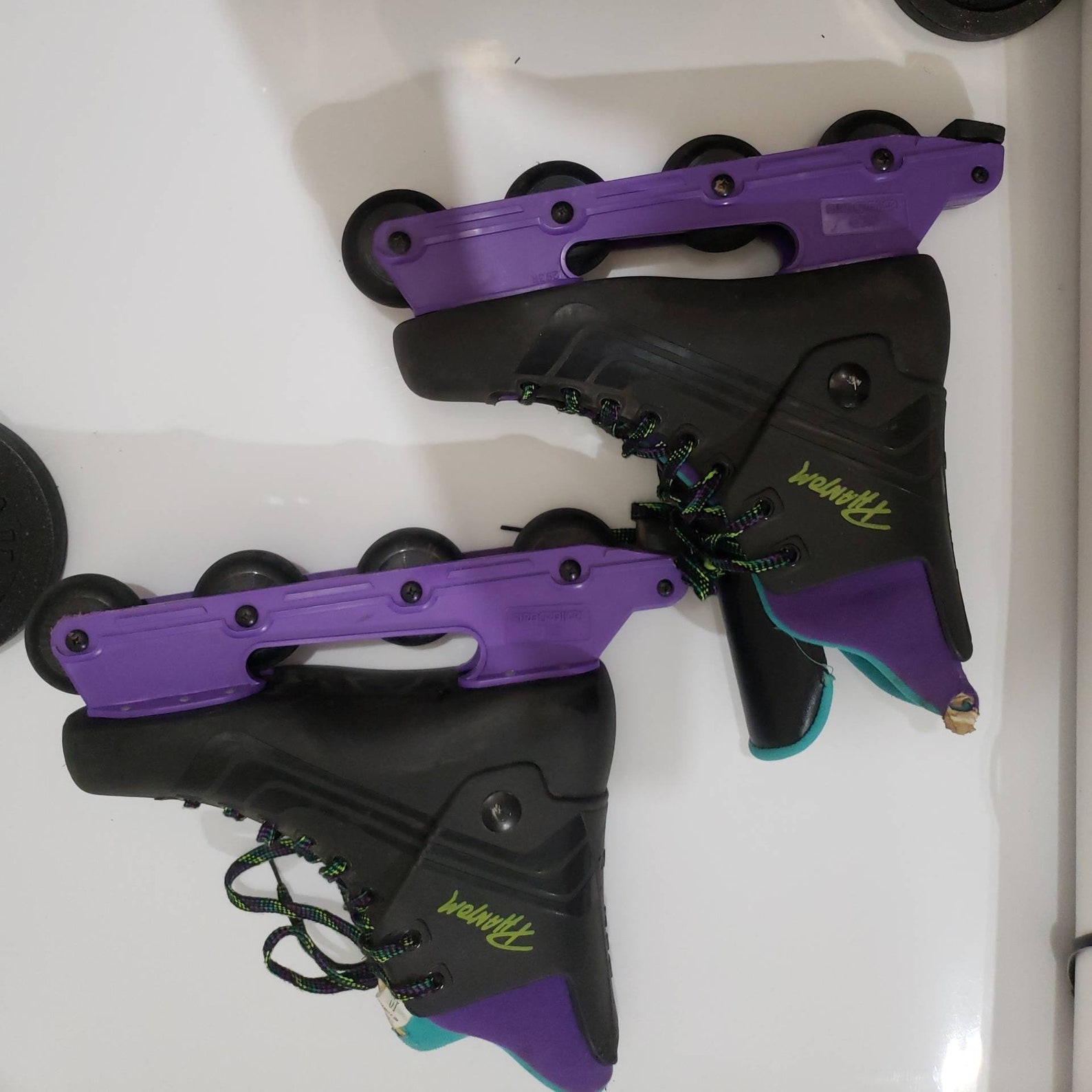 Vintage 90s Roller Derby Phantom Black Roller Blades En Línea Etsy