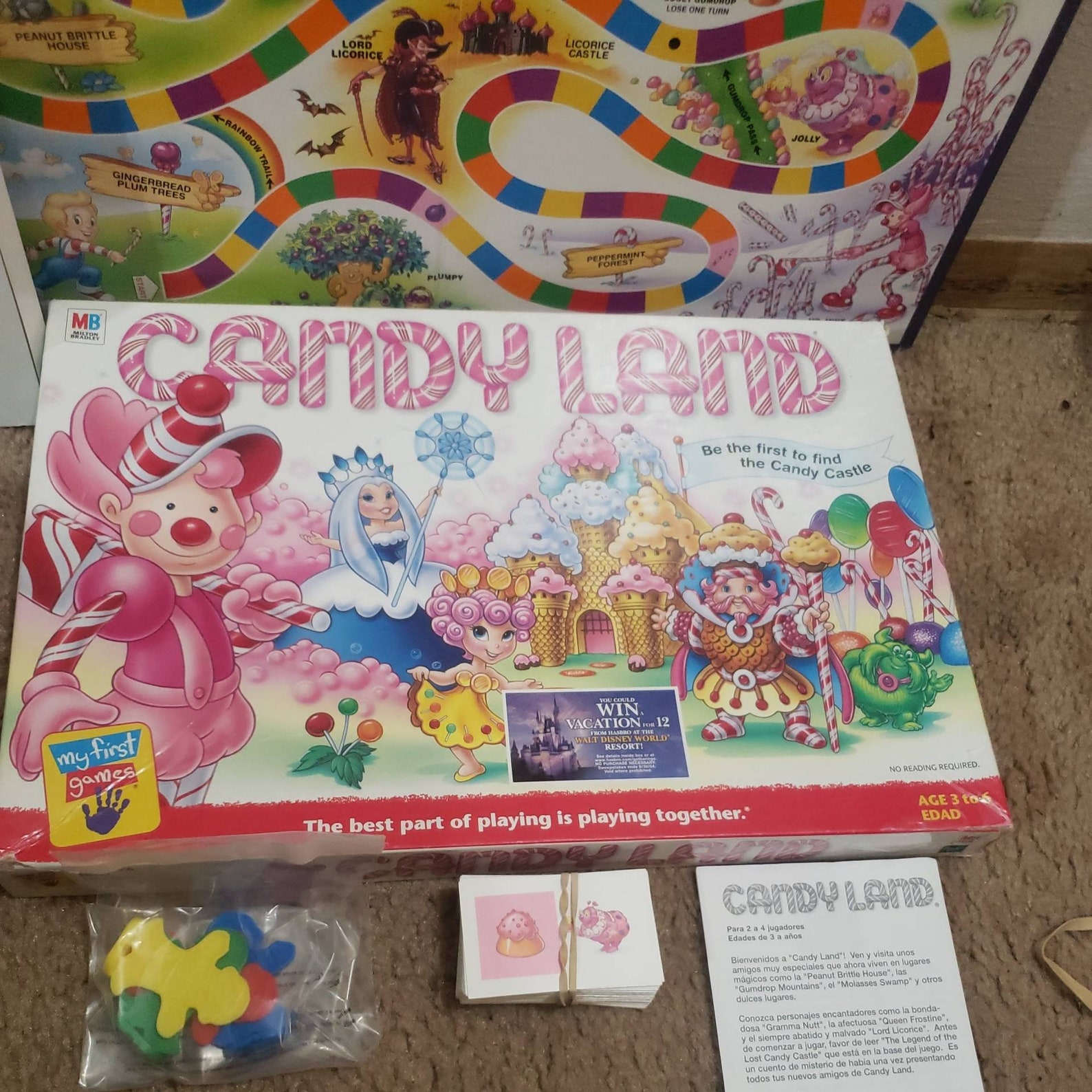 2001 Candyland Board Game Vintage Complete Milton Etsy