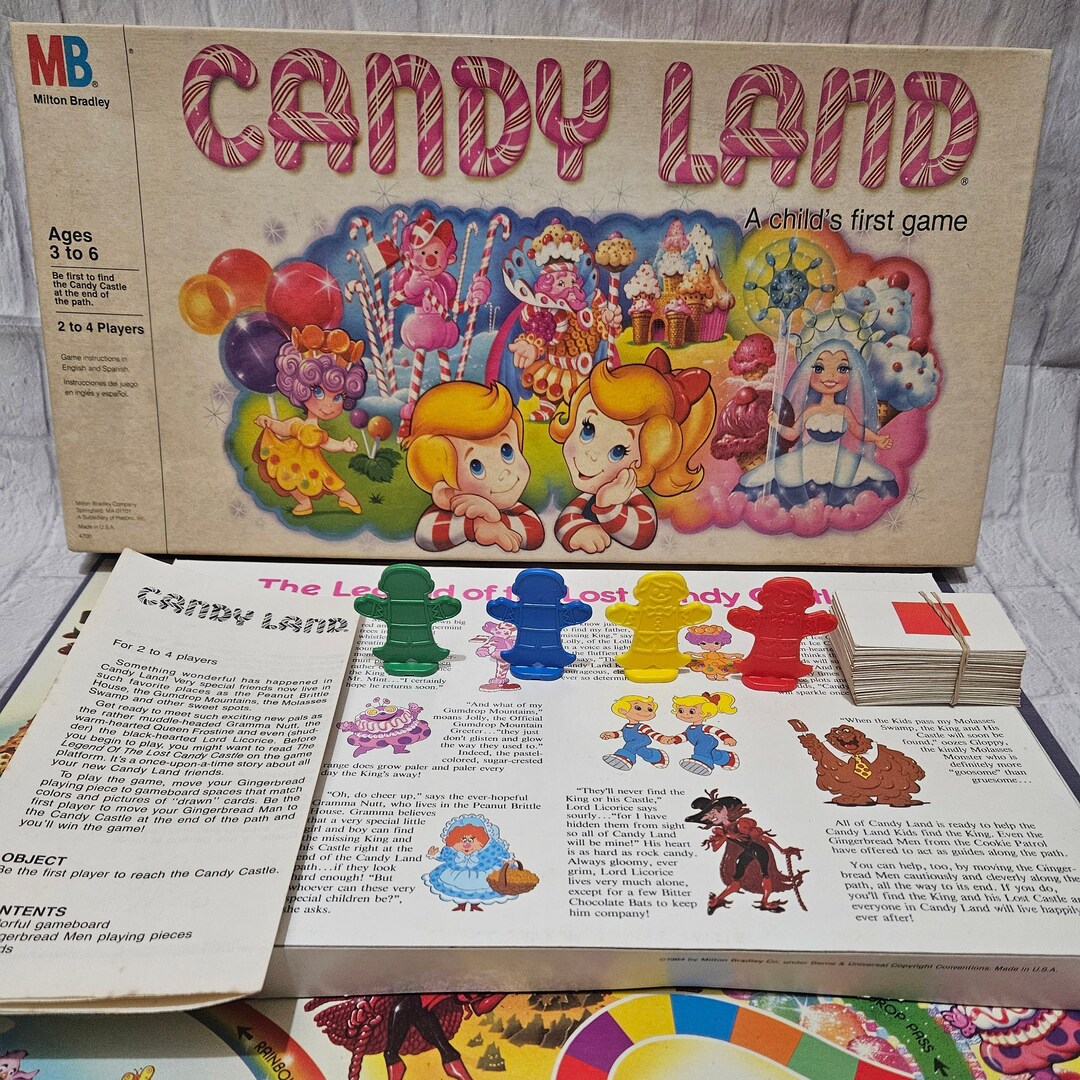 Vintage Candy Land Board Game 1984 Milton Bradley Etsy