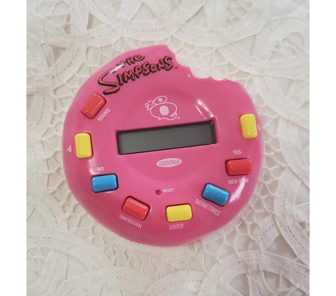 20Q 20 Questions the Simpsons Edition Handheld Trivia Game Donut TESTED ...