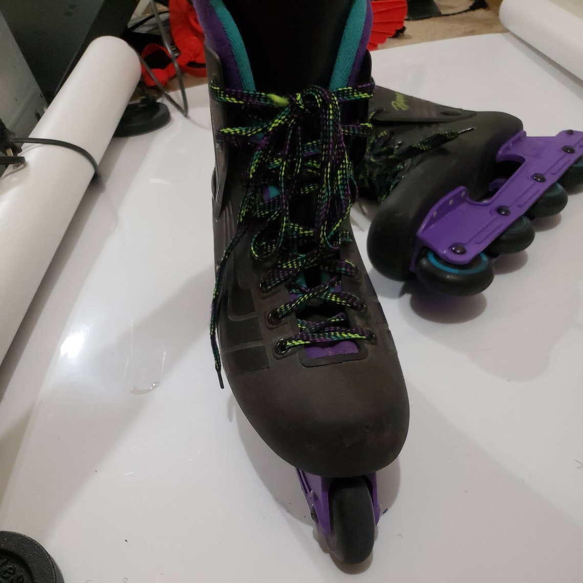 Vintage 90s Roller Derby Phantom Black Roller Blades En Línea Etsy