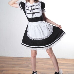 Vestido de empregada "Merry" para mulheres, algodão, cosplay, empregada francesa, vestido de empregada japonesa, 90% algodão imagem 2