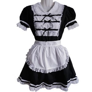 Vestido de empregada "Merry" para mulheres, algodão, cosplay, empregada francesa, vestido de empregada japonesa, 90% algodão imagem 1